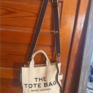 Marc Jacobs Beige and Black Messenger Bag